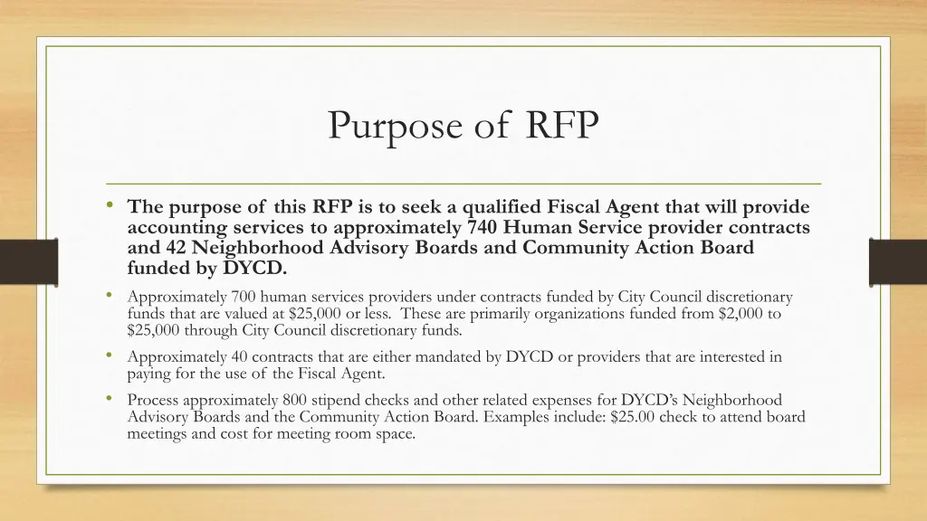 purpose of rfp