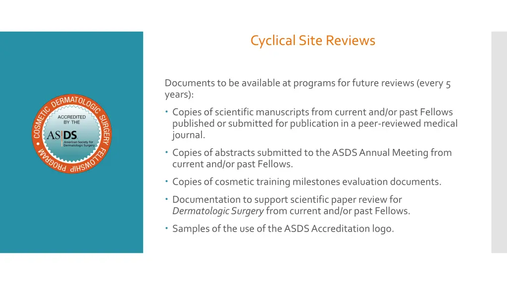 cyclical site reviews