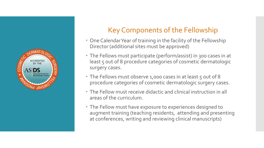 key components of the fellowship