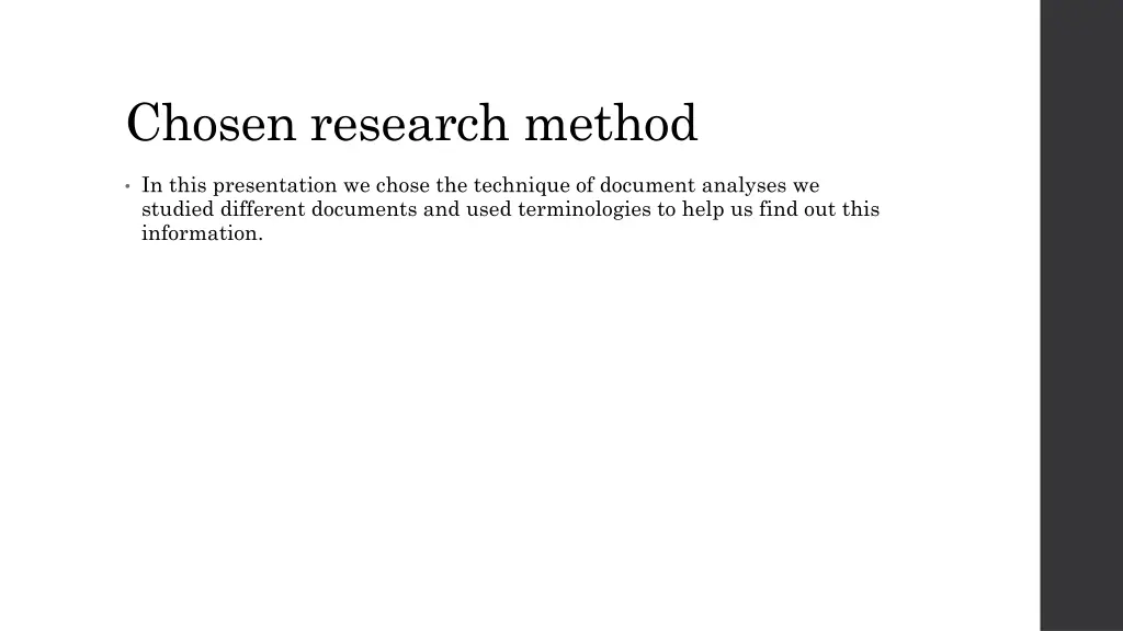 chosen research method