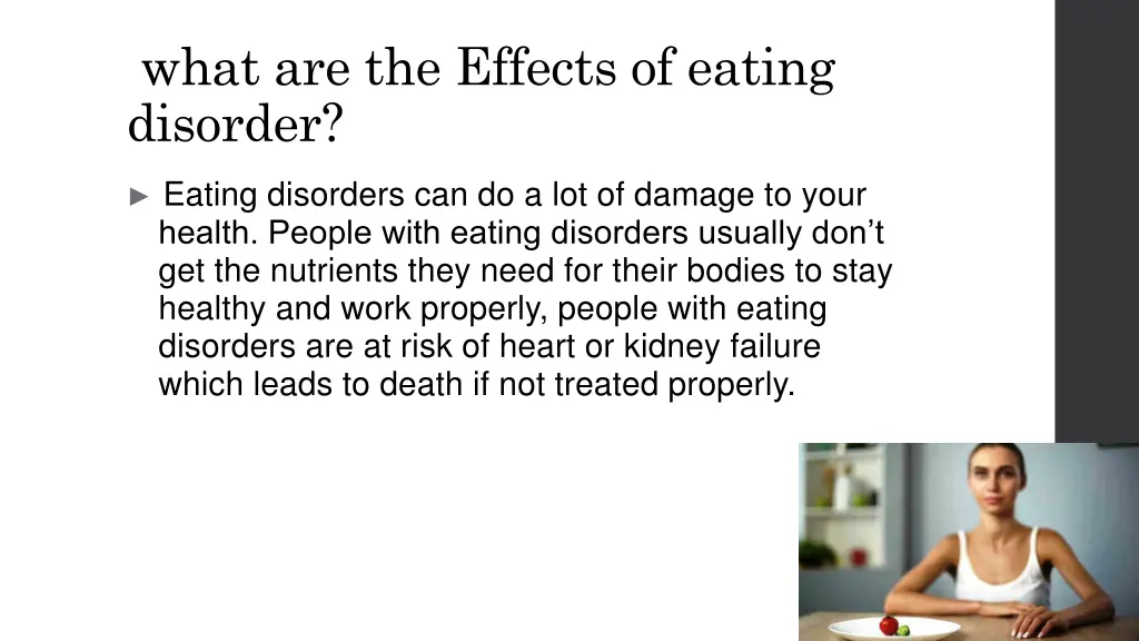 what are the effects of eating disorder