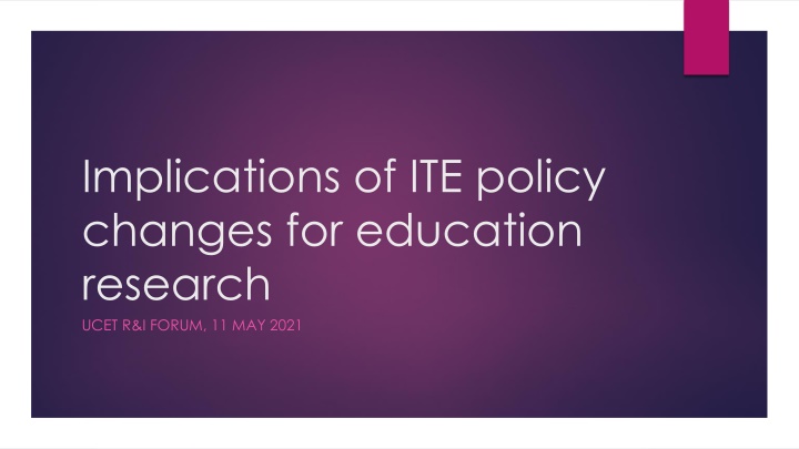 implications of ite policy changes for education