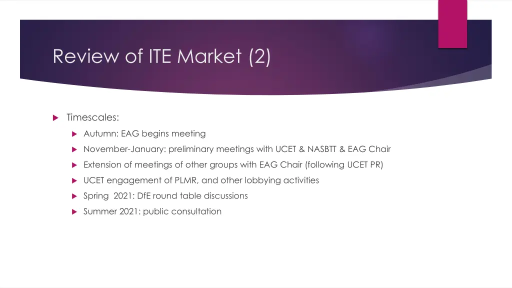 review of ite market 2