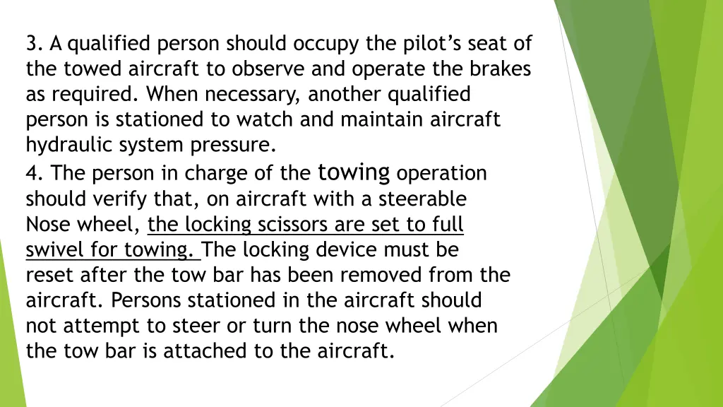 3 a qualified person should occupy the pilot