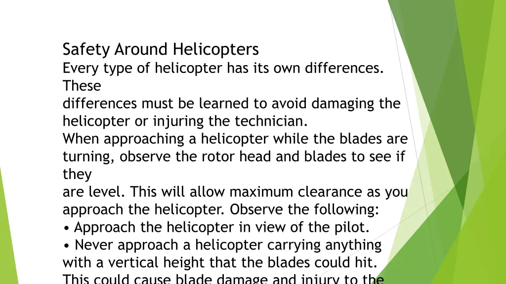 safety around helicopters every type