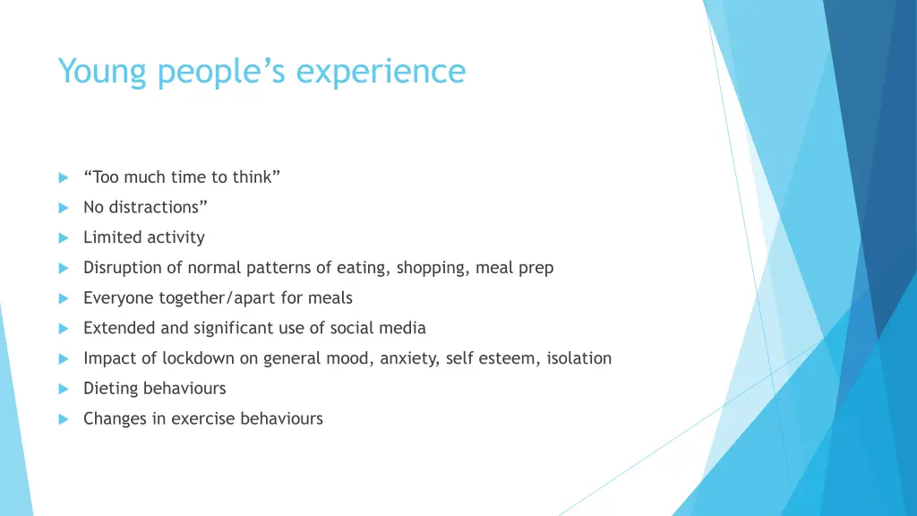 young people s experience