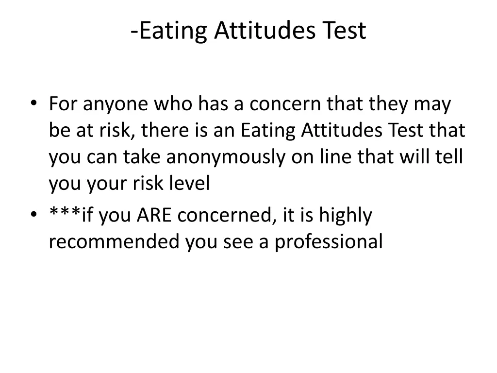 eating attitudes test