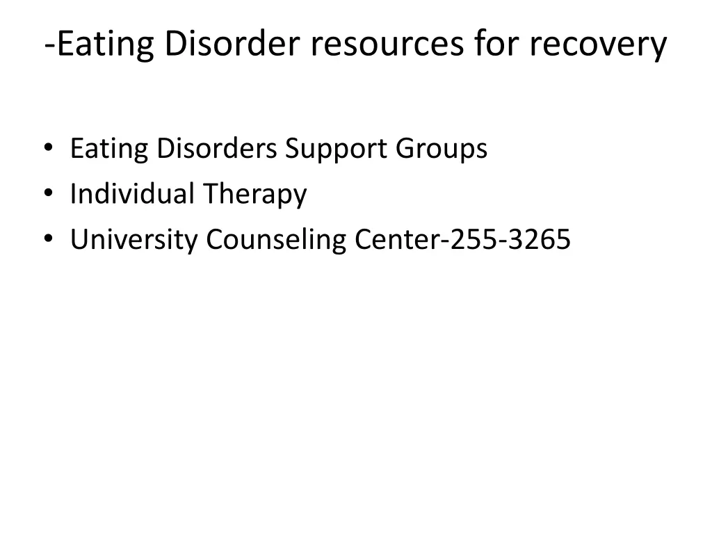 eating disorder resources for recovery