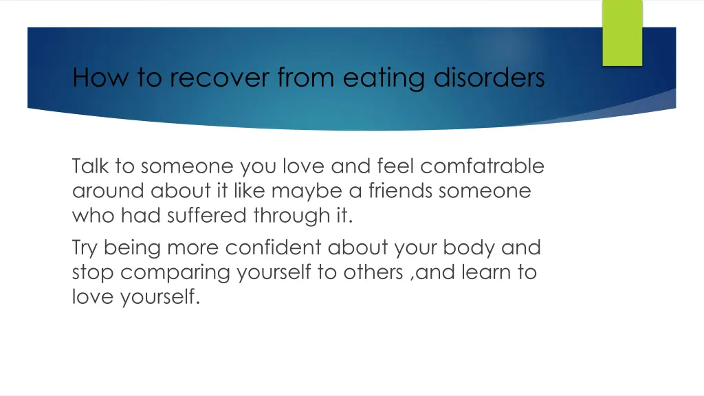 how to recover from eating disorders