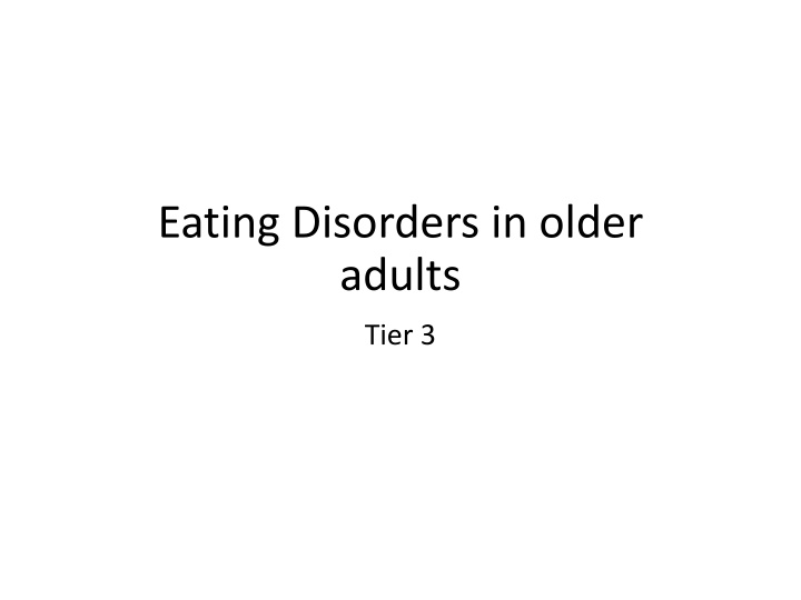 eating disorders in older adults