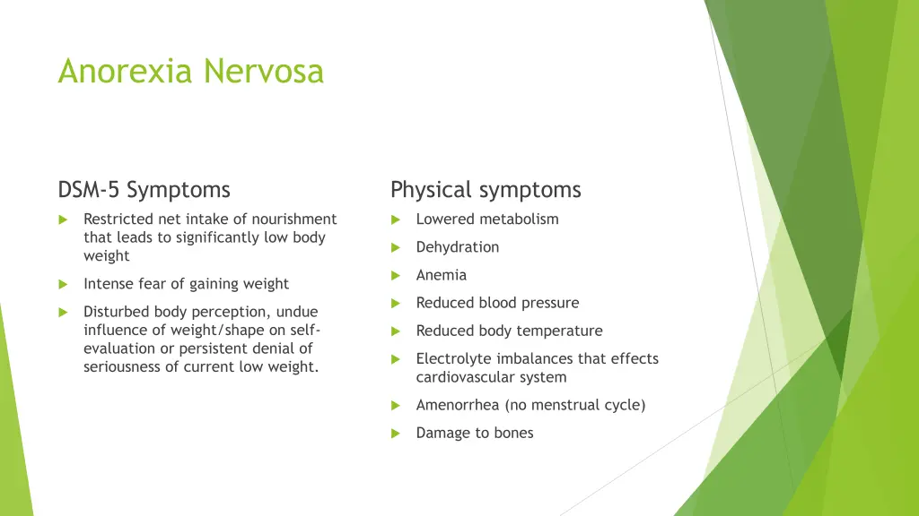 anorexia nervosa