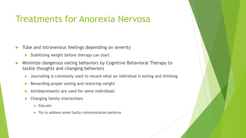 treatments for anorexia nervosa