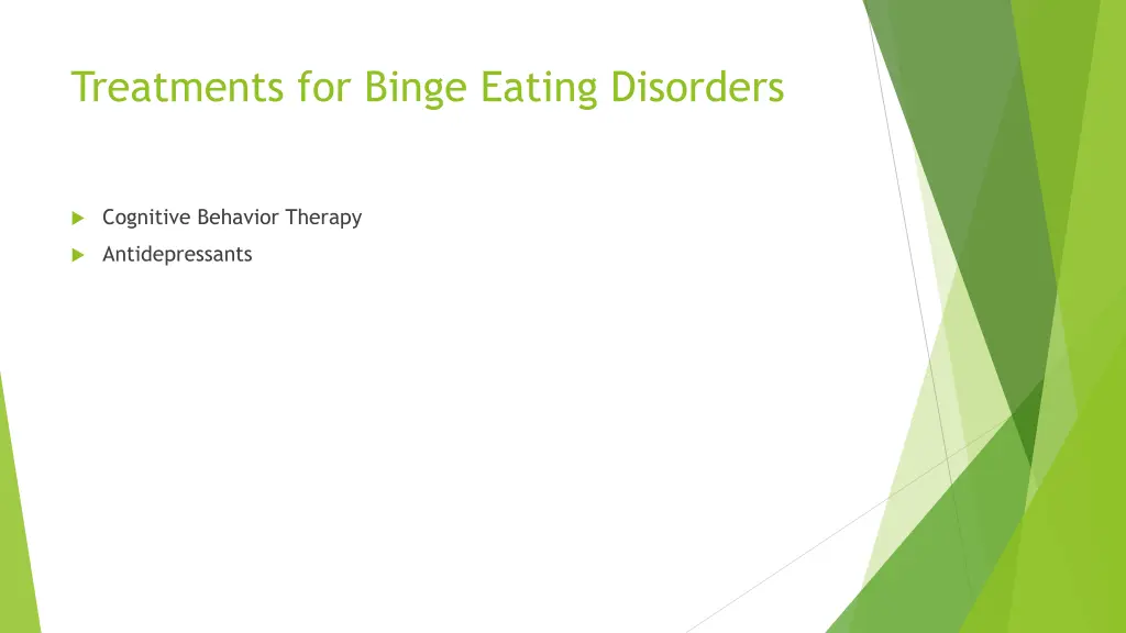 treatments for binge eating disorders