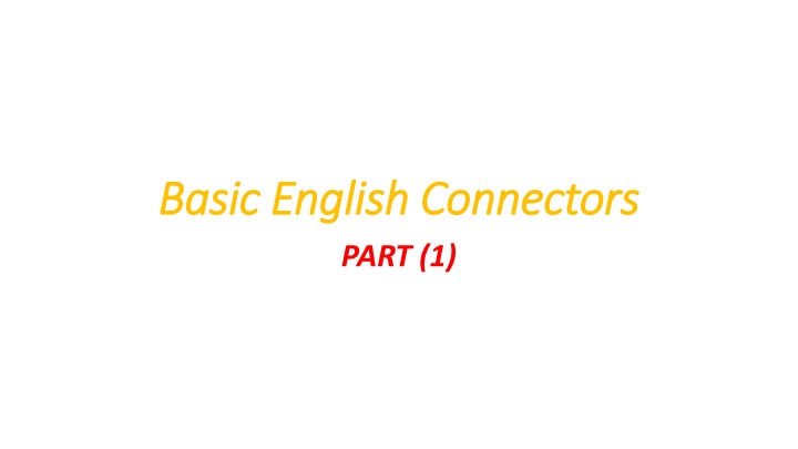 basic english connectors basic english connectors