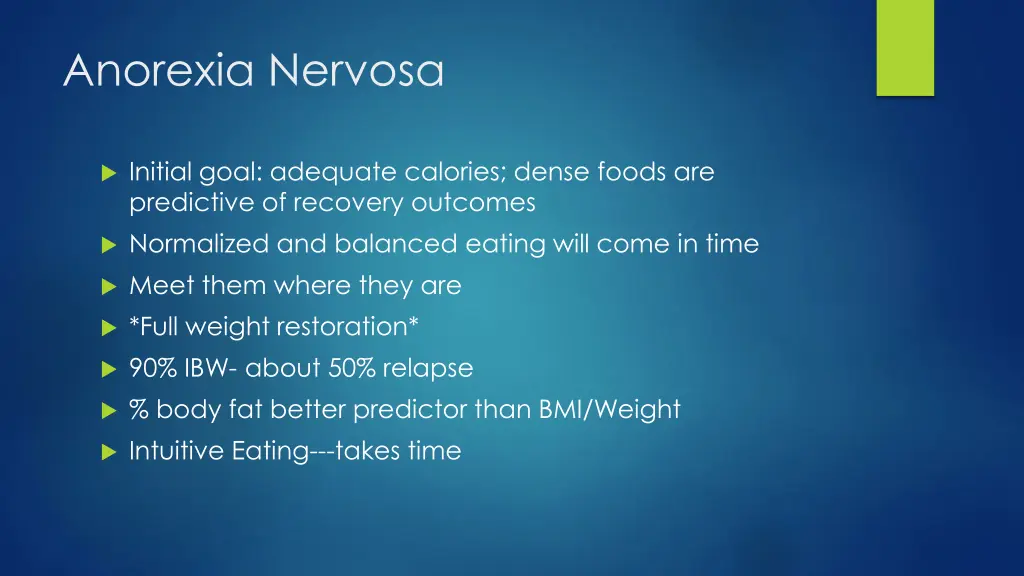 anorexia nervosa