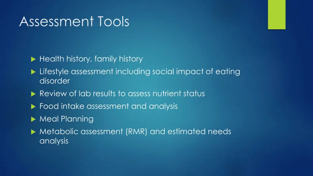 assessment tools