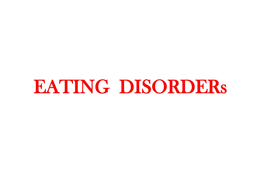 eating disorders eating disorders