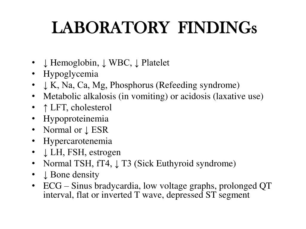 laboratory findings laboratory findings