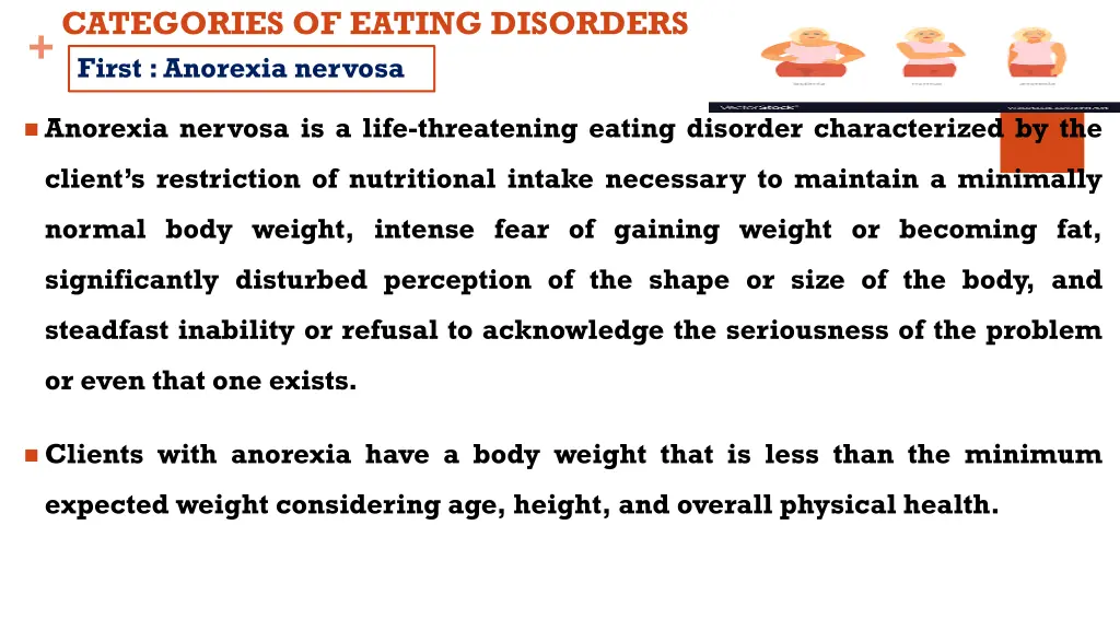 categories of eating disorders first anorexia