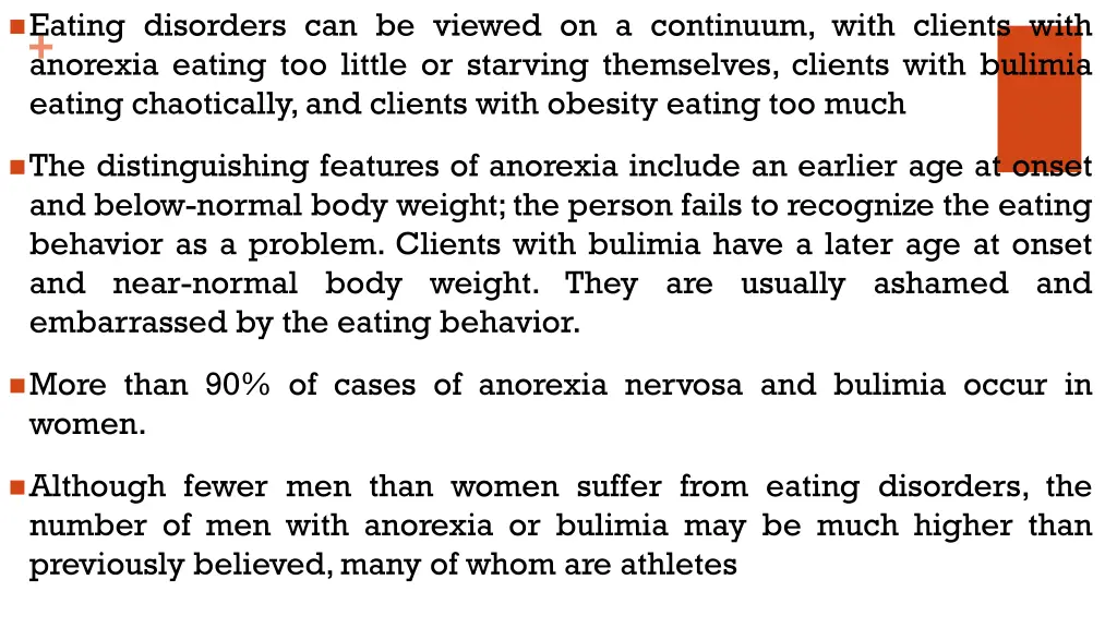 eating disorders can be viewed on a continuum