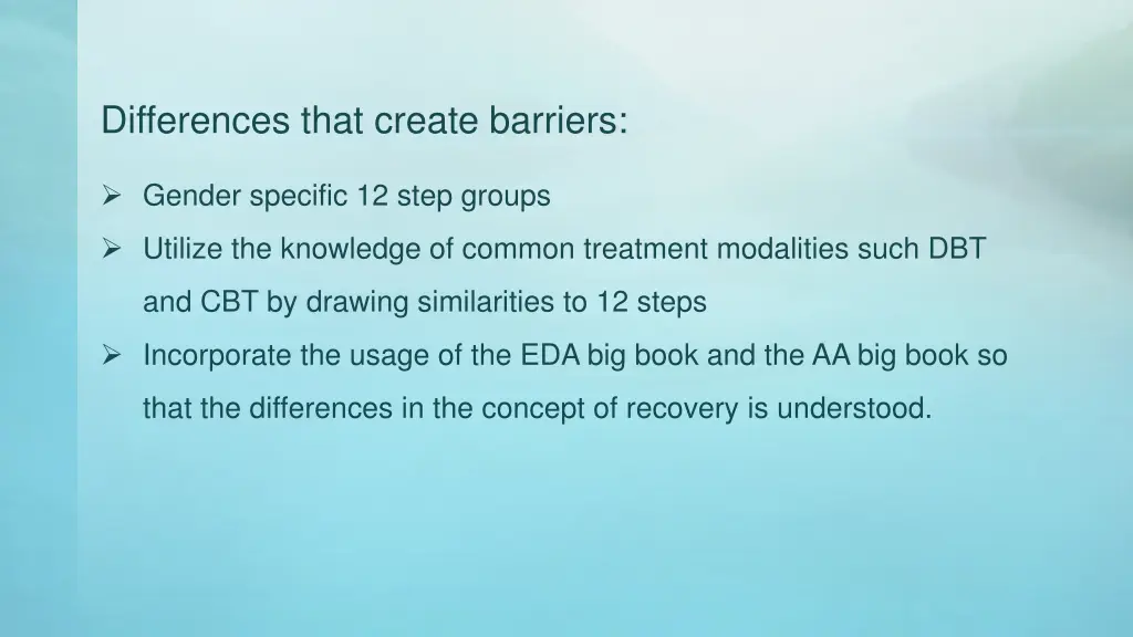 differences that create barriers