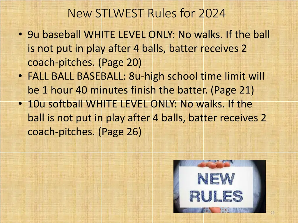 new stlwest rules for 2024