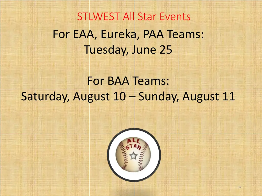 stlwest all star events for eaa eureka paa teams