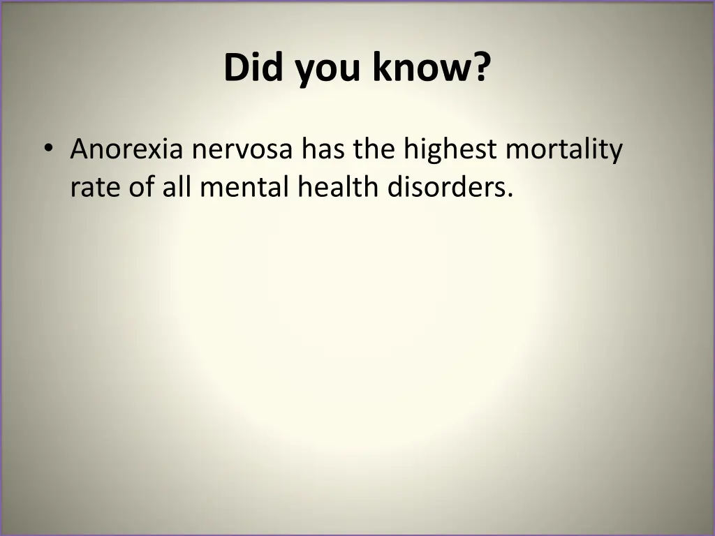 did you know