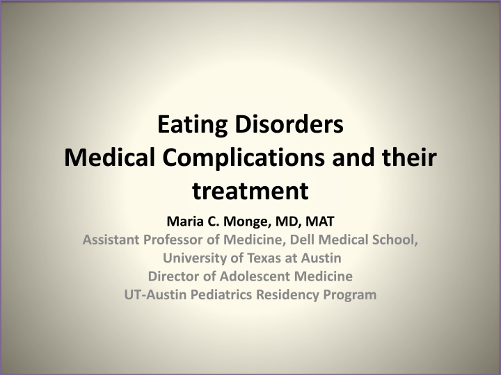 eating disorders medical complications and their