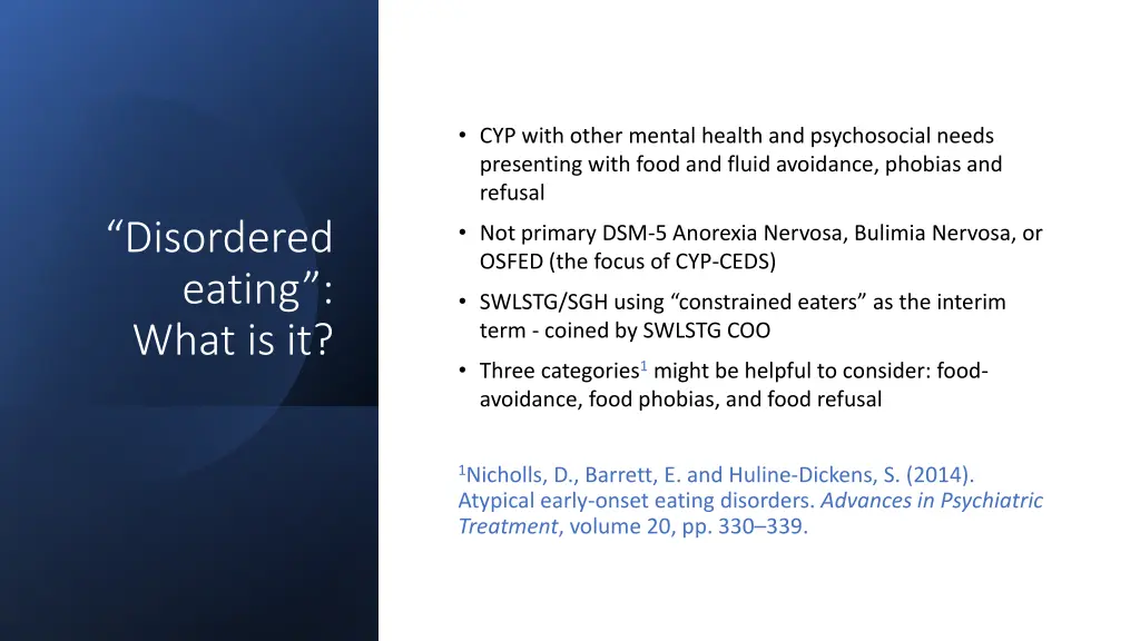 cyp with other mental health and psychosocial