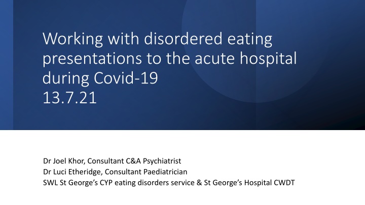 working with disordered eating presentations