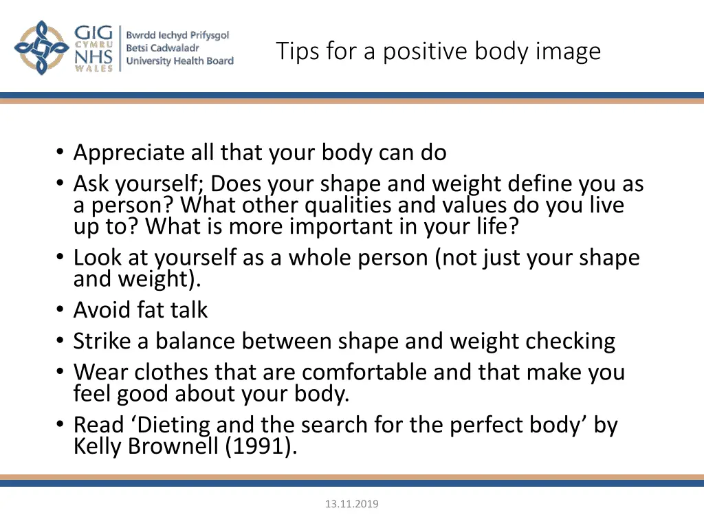 tips for a positive body image