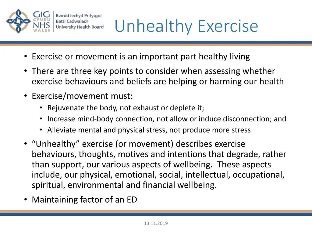 unhealthy exercise