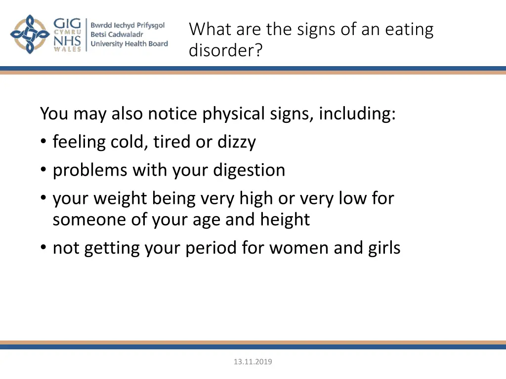 what are the signs of an eating disorder 2