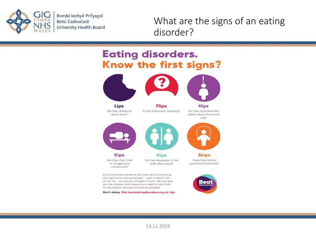 what are the signs of an eating disorder