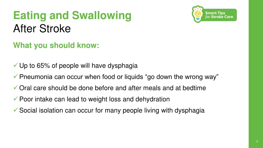 eating and swallowing after stroke 1