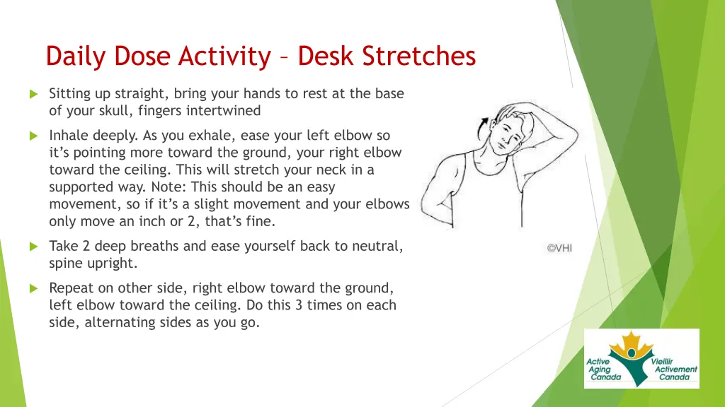 daily dose activity desk stretches