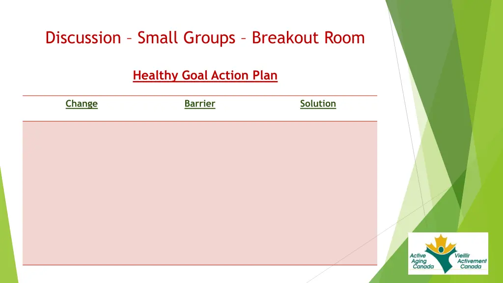 discussion small groups breakout room