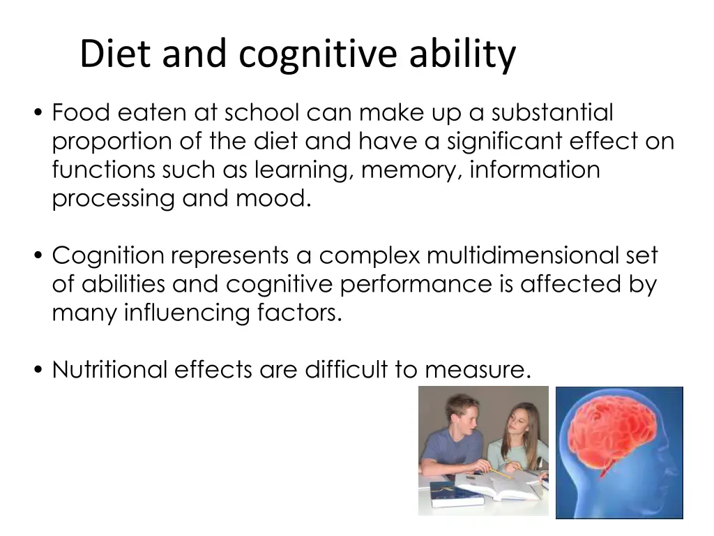 diet and cognitive ability