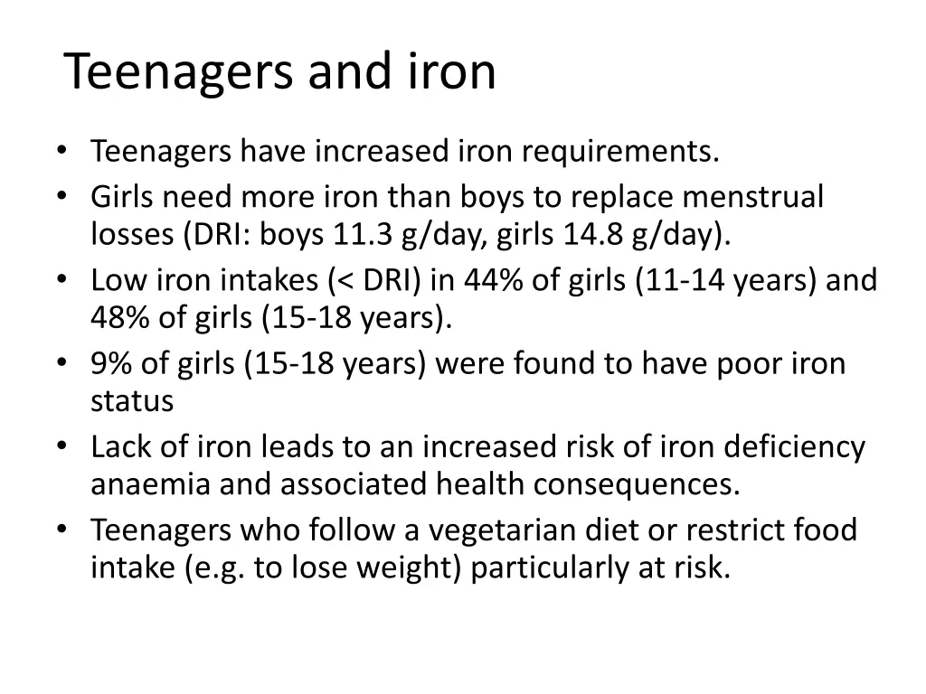 teenagers and iron