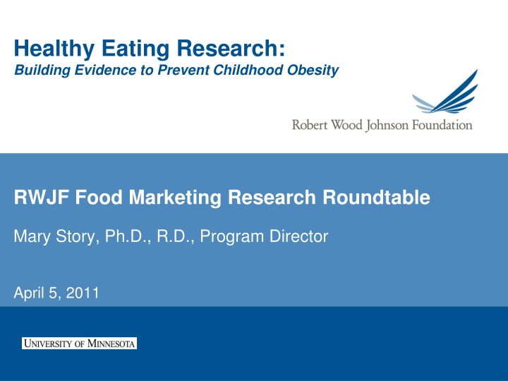 healthy eating research building evidence