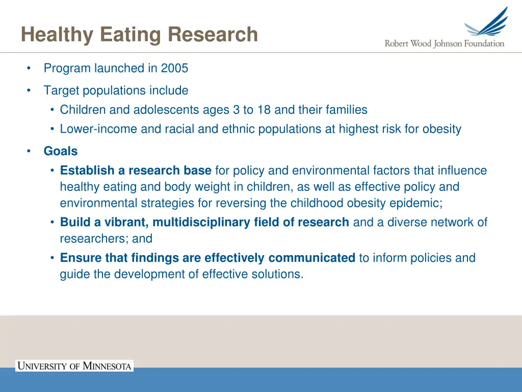 healthy eating research