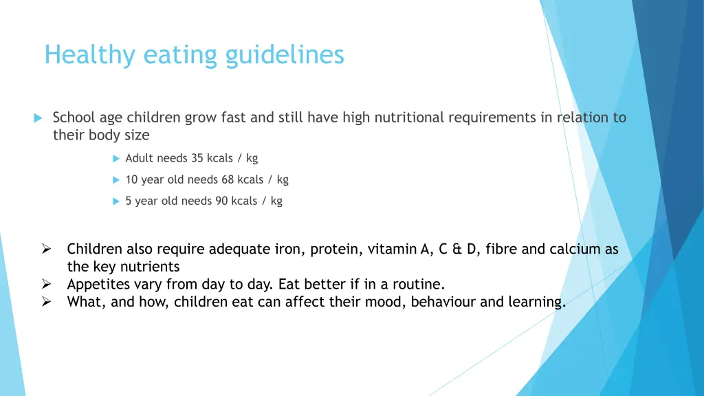 healthy eating guidelines