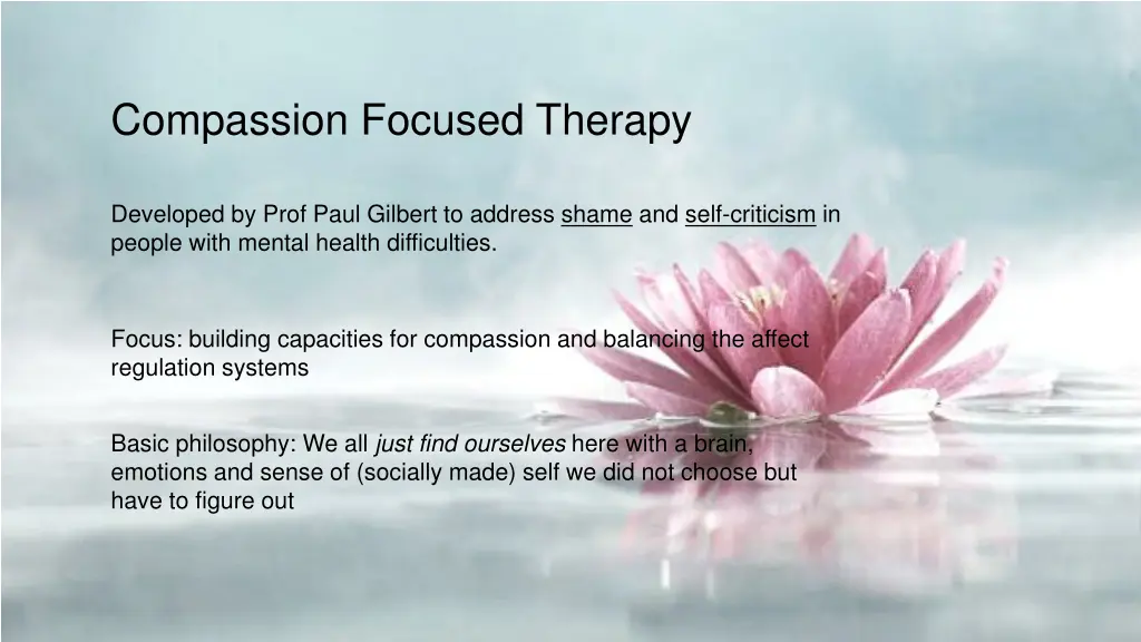 compassion focused therapy