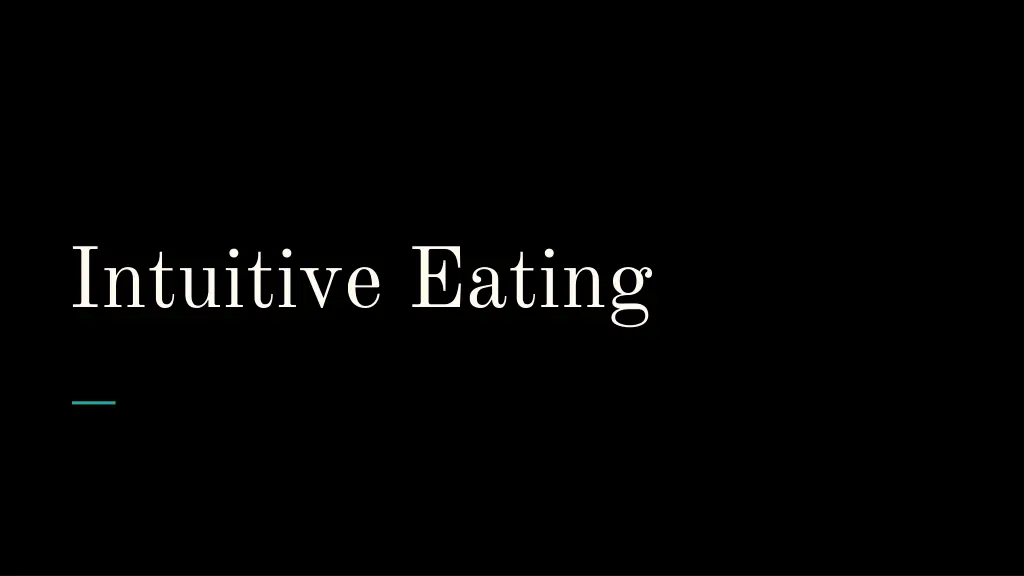 intuitive eating