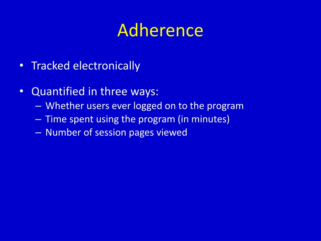 adherence