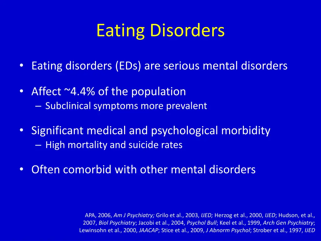 eating disorders