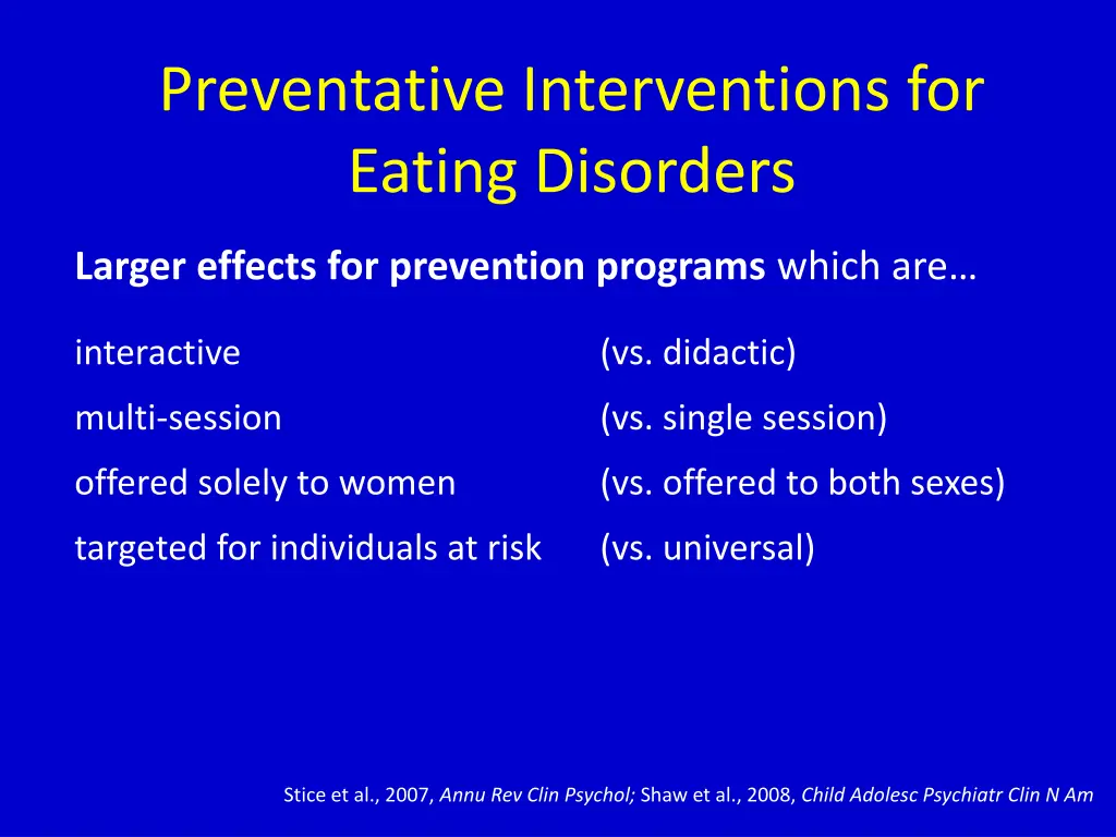 preventative interventions for eating disorders