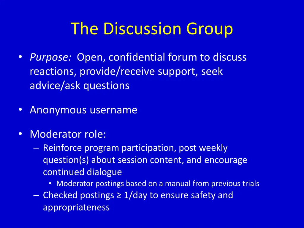 the discussion group