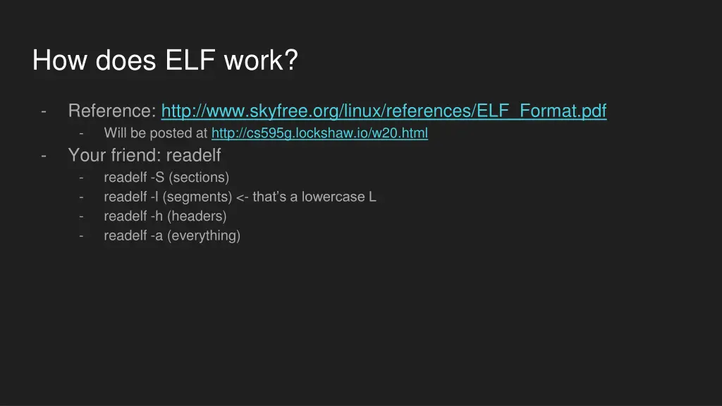 how does elf work